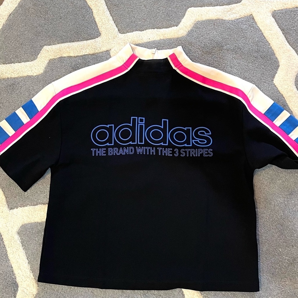 Adidas Mock Neck Racing Moto short sleeve shirt